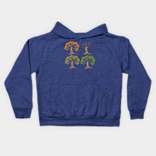 Four Seasons Trees Kids Hoodie